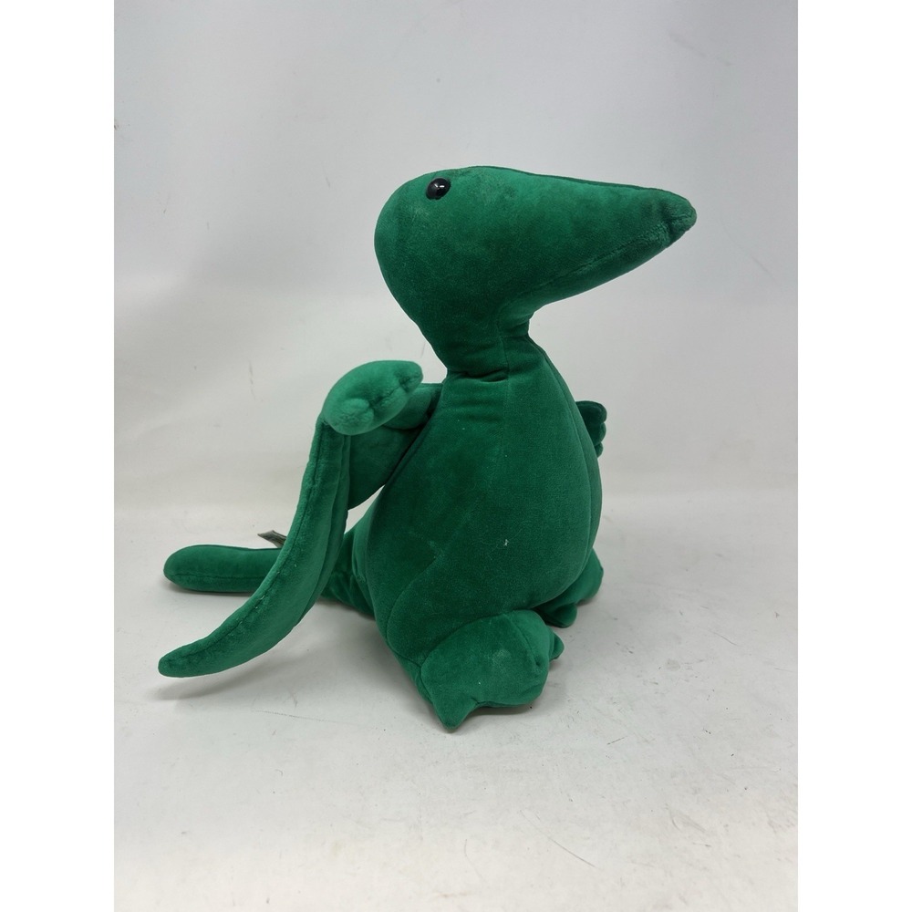 Vintage Manhattan Toy Co Green Pterodactyl Dinosaur Plush‎ 1993 10"